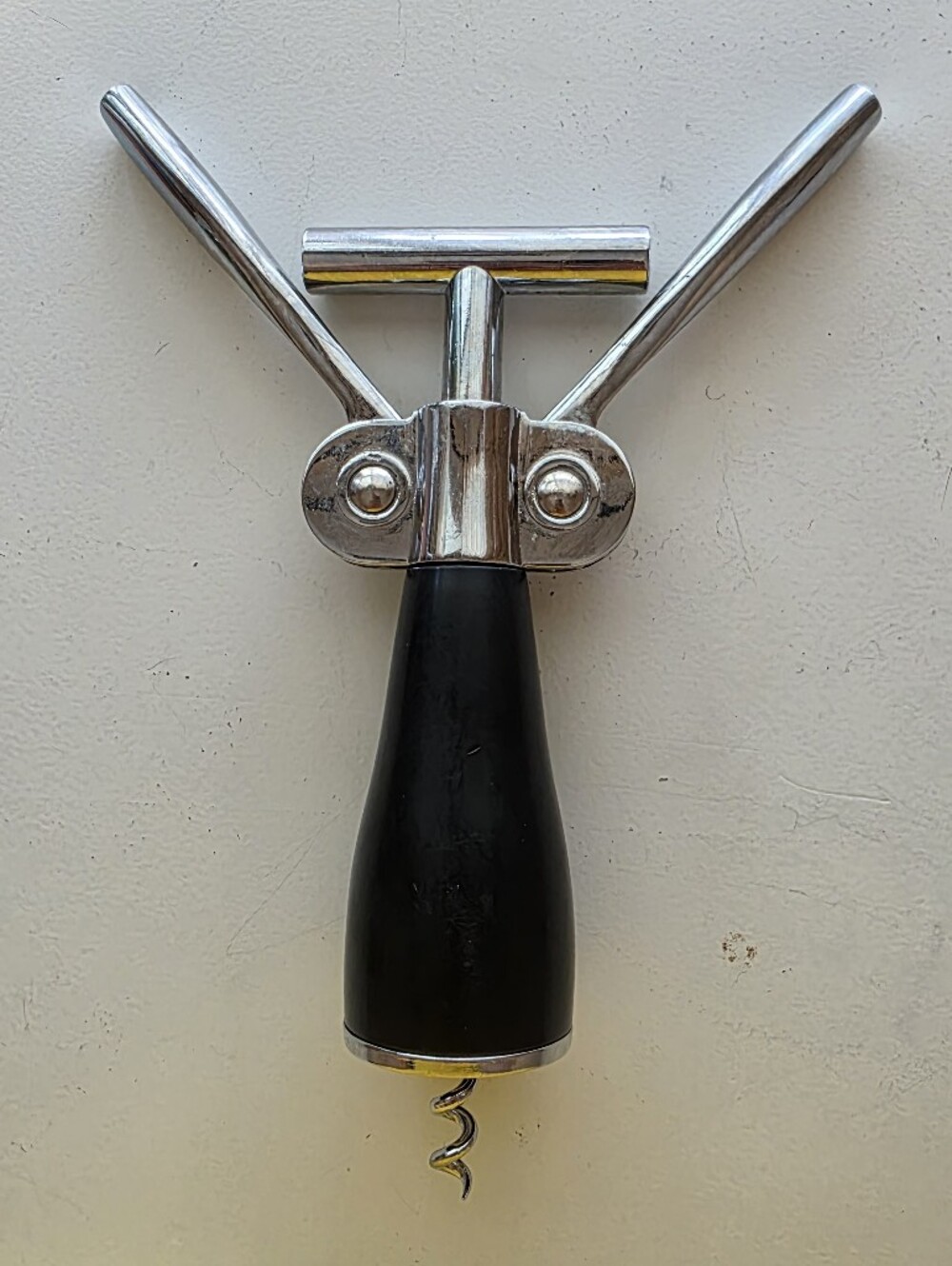 Cuisinart Corkscrew Wine Bottle Winged Opener Black Chrome Lever Cork Remover - Picture 3 of 5